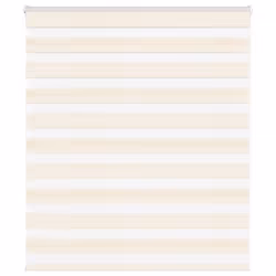 vidaXL Store zèbre beige marbré largeur du tissu 1309 cm polyester store à enrouleur zébré store zébré pour fenêtre 4014632
