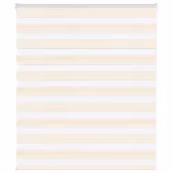vidaXL Store zèbre beige marbré largeur du tissu 1209 cm polyester store à enrouleur zébré store zébré pour fenêtre 4014656