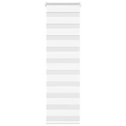 vidaXL Store zèbre blanc 40x100 cm largeur du tissu 359 cm polyester store à enrouleur zébré store zébré pour fenêtre 4014717