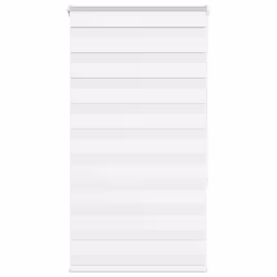 vidaXL Store zèbre blanc 70x150 cm largeur du tissu 659 cm polyester store à enrouleur zébré store zébré pour fenêtre 4014749