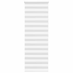 vidaXL Store zèbre blanc 70x200 cm largeur du tissu 659 cm polyester store à enrouleur zébré store zébré pour fenêtre 4014775