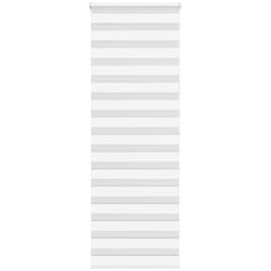 Store zèbre blanc 75x200 cm largeur du tissu 70,9 cm polyester - Vidaxl