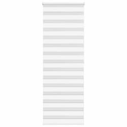 vidaXL Store zèbre blanc 80x200 cm largeur du tissu 759 cm polyester store à enrouleur zébré store zébré pour fenêtre 4014777