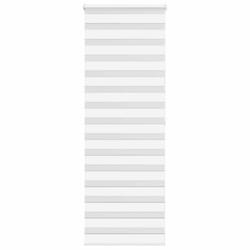 vidaXL Store zèbre blanc 90x200 cm largeur du tissu 859 cm polyester store à enrouleur zébré store zébré pour fenêtre 4014779