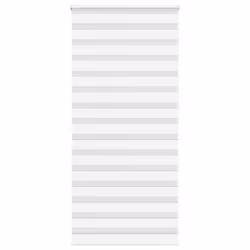 vidaXL Store zèbre blanc 105x200 cm largeur du tissu 1009cm polyester store à enrouleur zébré store zébré pour fenêtre 401478 ...