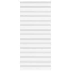 Store zèbre blanc 100x230 cm largeur du tissu 95,9cm polyester Vidaxl