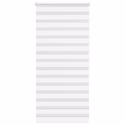 vidaXL Store zèbre blanc 105x230 cm largeur du tissu 1009cm polyester store à enrouleur zébré store zébré pour fenêtre 401480 ...