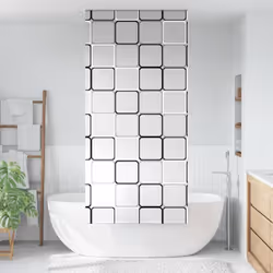 Ce store de douche permet d'améliorer le style et la fonctionnalité de votre salle de bain en offrant intimité, ordre et élég ...