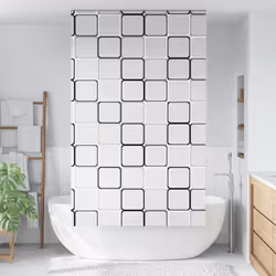 Ce store de douche permet d'améliorer le style et la fonctionnalité de votre salle de bain en offrant intimité, ordre et élég ...