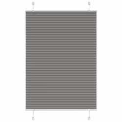 vidaXL Store plissé anthracite 85x150 cm largeur du tissu 844 cm store plissé de fenêtre store accordéon store plissé de