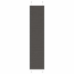 vidaXL Store plissé noir 40x200 cm largeur du tissu 394 cm polyester store plissé de fenêtre store accordéon store 4015148