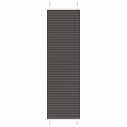 vidaXL Store plissé noir 60x200 cm largeur du tissu 594 cm polyester store plissé de fenêtre store accordéon store 4015152