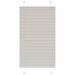 vidaXL Store plissé gris clair 70x100 cm largeur du tissu 694 cm store plissé de fenêtre store accordéon store plissé de