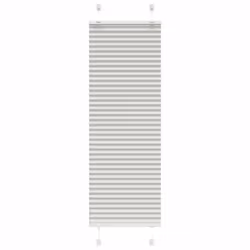 vidaXL Store plissé gris clair 40x150 cm largeur du tissu 394 cm store plissé de fenêtre store accordéon store plissé de