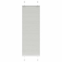 vidaXL Store plissé gris clair 40x150 cm largeur du tissu 394 cm store plissé de fenêtre store accordéon store plissé de