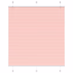 vidaXL Store plissé rose 120x150 cm largeur du tissu 1194cm polyester store plissé de fenêtre store accordéon store 4015453