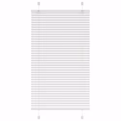 vidaXL Store plissé blanc 80x100 cm largeur du tissu 794 cm polyester store plissé de fenêtre store accordéon store 4015479