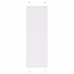 vidaXL Store plissé blanc 45x150 cm largeur du tissu 444 cm polyester store plissé de fenêtre store accordéon store 4015489