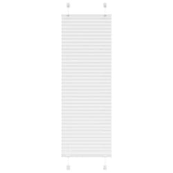 vidaXL Store plissé blanc 45x150 cm largeur du tissu 444 cm polyester store plissé de fenêtre store accordéon store 4015489