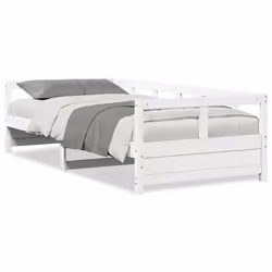VidaXL 854965, lit sofa, Blanc, Bois de pin, 1975 mm, 970 mm, 560 mm