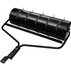 Vidaxl - Rouleau à gazon de jardin et colliers d'aérateur noir 63 l fer