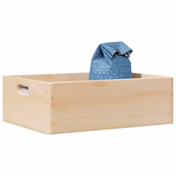 Améliorez le rangement de votre maison avec cette boîte en bois de pin massif, alliant fonctionnalité et charme rustique. Mat ...