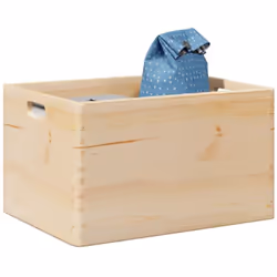 Améliorez le rangement de votre maison avec cette boîte en bois de pin massif, alliant fonctionnalité et charme rustique. Mat ...