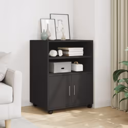 Cette armoire à roulettes est facile à déplacer et offre un grand espace de rangement, ce qui est pratique pour votre vie et  ...