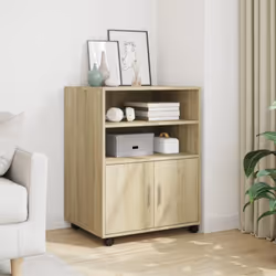 Cette armoire à roulettes est facile à déplacer et offre un grand espace de rangement, ce qui est pratique pour votre vie et  ...