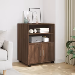 Cette armoire à roulettes est facile à déplacer et offre un grand espace de rangement, ce qui est pratique pour votre vie et  ...