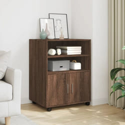 Armoire à roulettes chêne marron 60x48x81 cm bois d'ingénierie Vidaxl
