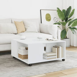 Vidaxl - Table basse blanc 80x80x40 cm bois d'ingénierie