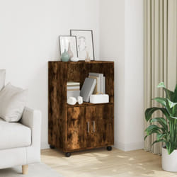 Vidaxl - Armoire à roulettes chêne fumé 55x40x91 cm bois d'ingénierie