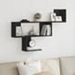 vidaXL Étagère murale noir 100x15x70 cm bois dingénierie 853192