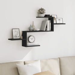 Vidaxl - tagère murale noir 104x15x49 cm bois d'ingénierie