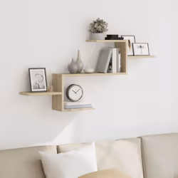 Maximisez votre espace intérieur et donnez du style à votre mur avec cette étagère murale ! Matériau stable et durable : le b ...