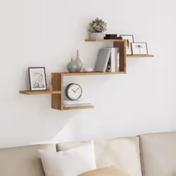Maximisez votre espace intérieur et donnez du style à votre mur avec cette étagère murale ! Matériau stable et durable : le b ...