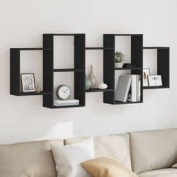 Vidaxl - tagère murale noir 159x18x65 cm bois d'ingénierie