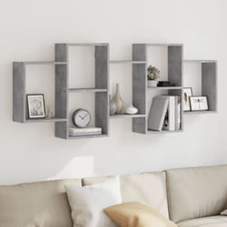 vidaXL Étagère murale gris béton 159x18x65 cm bois d'ingénierie