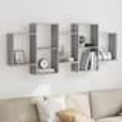 vidaXL Étagère murale sonoma gris 159x18x65 cm bois dingénierie 853214