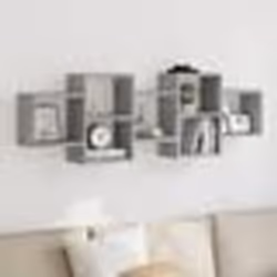 vidaXL Étagère murale gris béton 129x18x42 cm bois dingénierie 853221