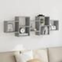 vidaXL Étagère murale gris béton 129x18x42 cm bois dingénierie 853221