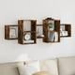 vidaXL Étagère murale chêne fumé 129x18x42 cm bois dingénierie 853222