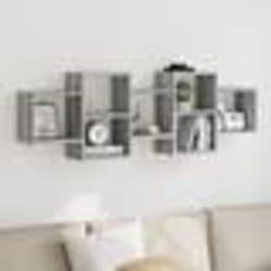 vidaXL Étagère murale sonoma gris 129x18x42 cm bois ingénierie 853223