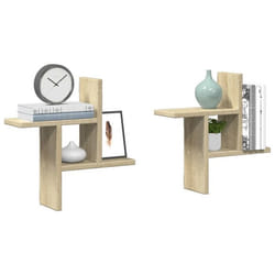 Vidaxl - Tagères Murales 2pcs Chêne Sonoma 38x12x38cm Bois D'Ingénierie