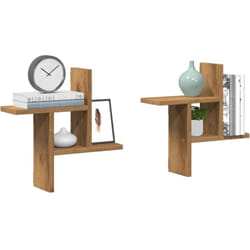 Vidaxl - tagères murales 2 pcs chêne artisanal bois d'ingénierie