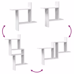 VidaXL 853254 étagères Bois Blanc - Vue supplémentaire 5