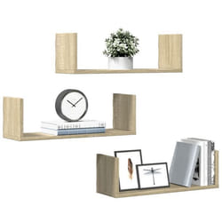Vidaxl - Tagères Murales 3pcs Chêne Sonoma 58x18x18cm Bois D'Ingénierie