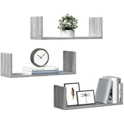 Vidaxl - tagères murales 3 pcs sonoma gris 58x18x18 cm bois ingénierie