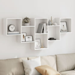 Vidaxl - tagère murale blanc 159x18x66 cm bois d'ingénierie
